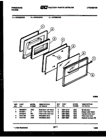 04 - Door Parts parts for Frigidaire Range GP32BEW0 from AppliancePartsPros.com