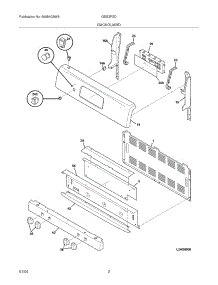 03 - Backguard parts for Frigidaire Range GSG3PZCSD from AppliancePartsPros.com