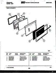 06 - Door Parts parts for Frigidaire Range GP32BNL3 from AppliancePartsPros.com
