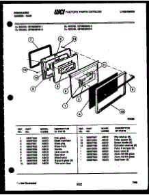 04 - Lower Oven Door Parts parts for Frigidaire Range GPM638BDW4 from AppliancePartsPros.com