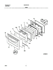 09 - Door parts for Frigidaire Range GSE3WZCCB from AppliancePartsPros.com