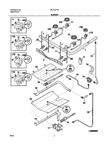 05 - Burner parts for Frigidaire Range GLGF377ABF from AppliancePartsPros.com