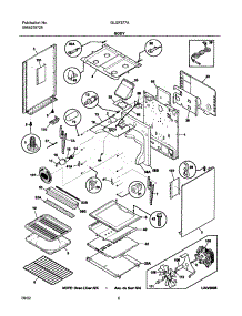 07 - Body parts for Frigidaire Range GLGF377ABF from AppliancePartsPros.com