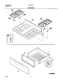 09 - Top / Drawer parts for Frigidaire Range GLGF377ABF from AppliancePartsPros.com