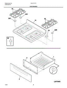 09 - Top / Drawer parts for Frigidaire Range GLGF377CQB from AppliancePartsPros.com