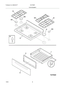 09 - Top / Drawer parts for Frigidaire Range GLGF382DSA from AppliancePartsPros.com