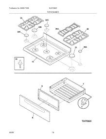 09 - Top / Drawer parts for Frigidaire Range GLGF386DSH from AppliancePartsPros.com