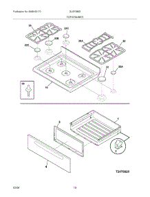 09 - Top / Drawer parts for Frigidaire Range GLGF388DBF from AppliancePartsPros.com