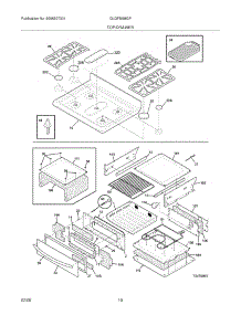 09 - Top / Drawer parts for Frigidaire Range GLGFM98GPBA from AppliancePartsPros.com