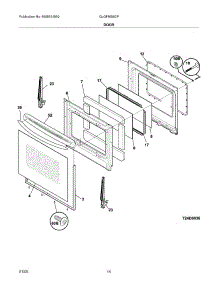 11 - Door parts for Frigidaire Range GLGFM98GPBD from AppliancePartsPros.com