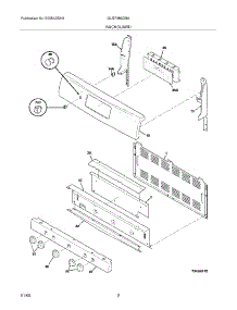03 - Backguard parts for Frigidaire Range GLGF386DBA from AppliancePartsPros.com