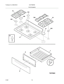 09 - Top / Drawer parts for Frigidaire Range GLGF386DBA from AppliancePartsPros.com