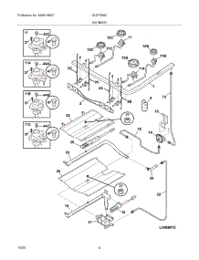 05 - Burner parts for Frigidaire Range GLGFS66CBC from AppliancePartsPros.com