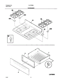 09 - Top / Drawer parts for Frigidaire Range GLGFS66ASD from AppliancePartsPros.com