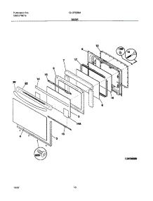 11 - Door parts for Frigidaire Range GLGFS66ASD from AppliancePartsPros.com