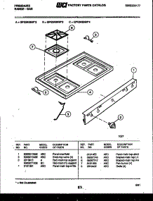 03 - Cooktop Parts parts for Frigidaire Range GPG34BNL3 from AppliancePartsPros.com