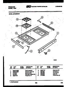 03 - Cooktop Parts parts for Frigidaire Range GPG39WNW1 from AppliancePartsPros.com