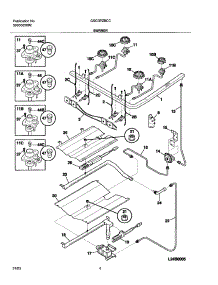 05 - Burner parts for Frigidaire Range GSG3PZBCC from AppliancePartsPros.com