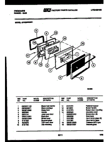 07 - Door Parts parts for Frigidaire Range GPG39WNW1 from AppliancePartsPros.com