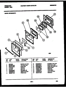 07 - Door Parts parts for Frigidaire Range GPG39WNW3 from AppliancePartsPros.com