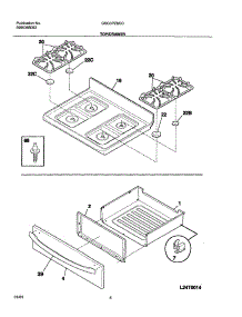 09 - Top / Drawer parts for Frigidaire Range GSG3PZBCC from AppliancePartsPros.com