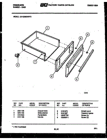 04 - Drawer Parts parts for Frigidaire Range GPG38BNW2 from AppliancePartsPros.com