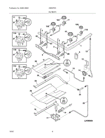 05 - Burner parts for Frigidaire Range GSG3PZCBF from AppliancePartsPros.com