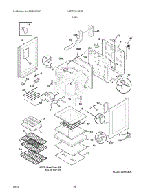 05 - Body parts for Frigidaire Range LGEF3031KMB from AppliancePartsPros.com