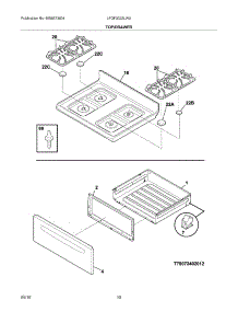 09 - Top / Drawer parts for Frigidaire Range LFGF3022LWA from AppliancePartsPros.com
