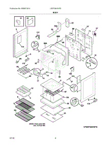 05 - Body parts for Frigidaire Range LGEF3041KFD from AppliancePartsPros.com