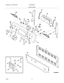 03 - Backguard parts for Frigidaire Range PLEF398CCE from AppliancePartsPros.com