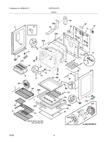 05 - Body parts for Frigidaire Range LGEF3043KFA from AppliancePartsPros.com