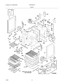05 - Body parts for Frigidaire Range PLEF398CCE from AppliancePartsPros.com