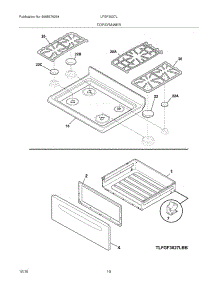 09 - Top / Drawer parts for Frigidaire Range LFGF3027LWB from AppliancePartsPros.com
