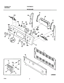 03 - Backguard parts for Frigidaire Range PLEF398CCC from AppliancePartsPros.com