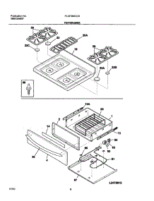 09 - Top / Drawer parts for Frigidaire Range PLGF389CCB from AppliancePartsPros.com