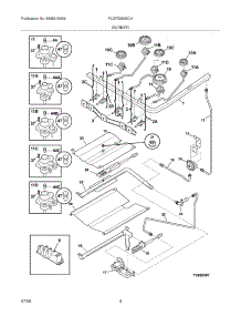 05 - Burner parts for Frigidaire Range PLGFZ390ECH from AppliancePartsPros.com