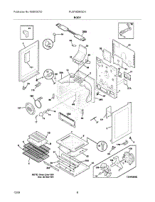 07 - Body parts for Frigidaire Range PLGFMZ98GCH from AppliancePartsPros.com