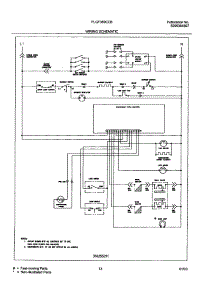 13 - Wiring Schematic parts for Frigidaire Range PLGF389CCB from AppliancePartsPros.com