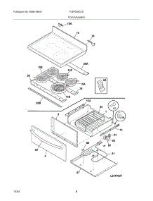 07 - Top / Drawer parts for Frigidaire Range PLEF398CCE from AppliancePartsPros.com
