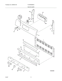03 - Backguard parts for Frigidaire Range PLGFMZ96ECE from AppliancePartsPros.com