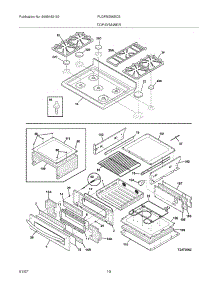 09 - Top / Drawer parts for Frigidaire Range PLGFMZ96ECE from AppliancePartsPros.com