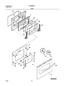 09 - Door parts for Frigidaire Range PLES389ACC from AppliancePartsPros.com