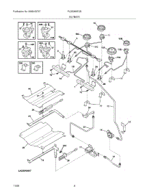 05 - Burner parts for Frigidaire Range PLGS389ECB from AppliancePartsPros.com