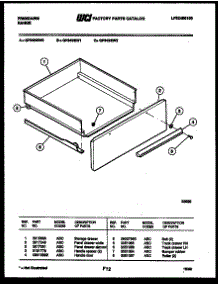 04 - Drawer Parts parts for Frigidaire Range GP34BEW1 from AppliancePartsPros.com