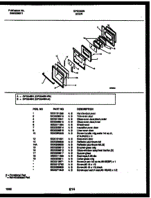 07 - Door Parts parts for Frigidaire Range GPG34BNL6 from AppliancePartsPros.com