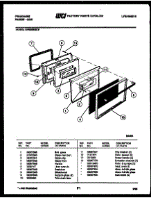 04 - Lower Oven Door Parts parts for Frigidaire Range GPM638BDL9 from AppliancePartsPros.com