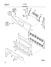 03 - Backguard parts for Frigidaire Range GSG3PZBBB from AppliancePartsPros.com