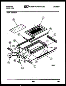 10 - Upper Oven Door Parts parts for Frigidaire Range GPM638BDL9 from AppliancePartsPros.com