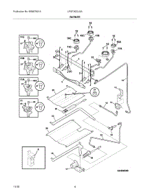 05 - Burner parts for Frigidaire Range LFGF3022LSA from AppliancePartsPros.com